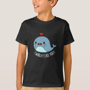 Ik hou van je grappige walvis, die donker is... t-shirt