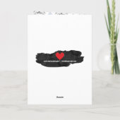 Ik hou van je - Grijs op de witte Valentijnsdag Feestdagen Kaart (Achterkant)