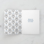 Ik hou van je - Grijs op de witte Valentijnsdag Feestdagen Kaart (Binnen)