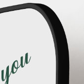 Ik hou van je groene en blauwe Valentijnsdag Pickleball Paddle (Links Detail)