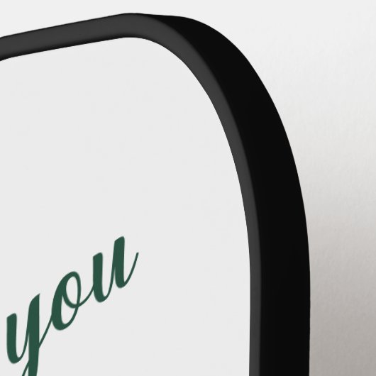 Ik hou van je groene en blauwe Valentijnsdag Pickleball Paddle (Links Detail)