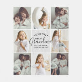 Ik hou van je groot oma/oma/Gran/andere 8-foto Fleece Deken (Voorkant)