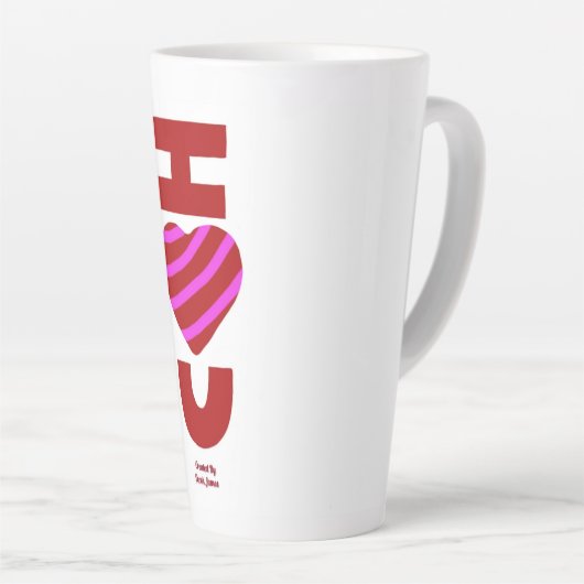 Ik hou van je grote latte Mok (Rechterhoek)
