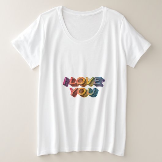 "IK HOU VAN JE GROTE MAAT T-SHIRT (Design voorkant)