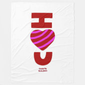 Ik hou van je grote rugzak fleece deken (Voorkant)