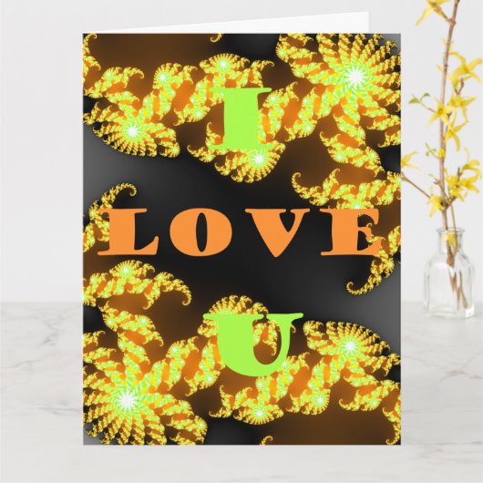 Ik hou van je Hakuna Matata Golden yellow beste we Kaart (Gele Bloem)