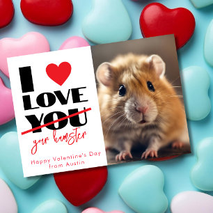 Ik hou van je hamster grappige Valentijnsdag Feestdagenkaart