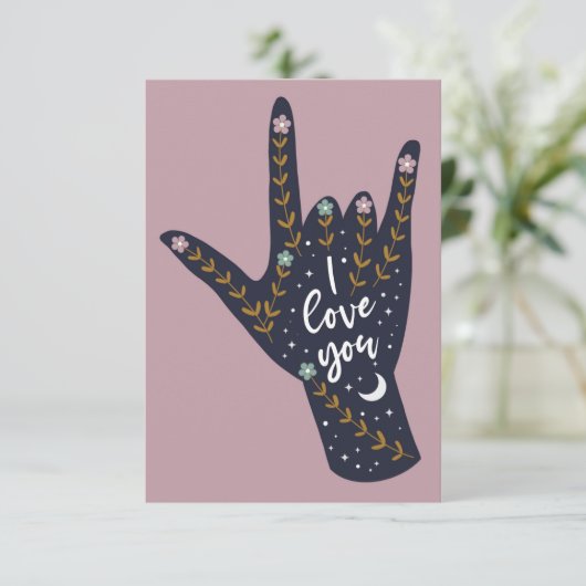 Ik hou van je hand Kaart (Staand voorkant)