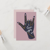 Ik hou van je hand Kaart (Voorkant / Achterkant in situ)