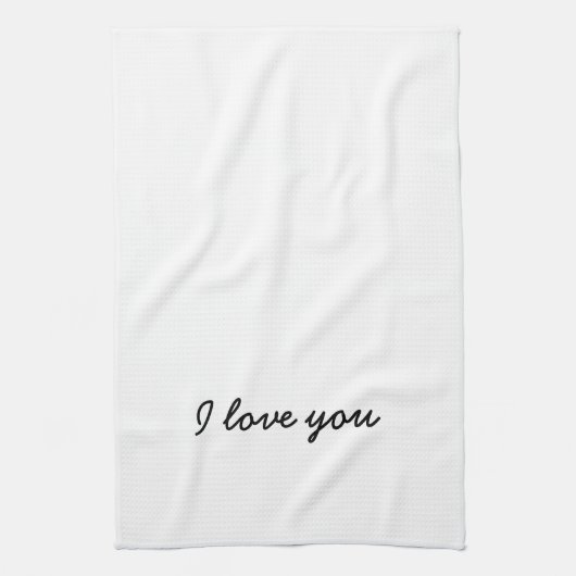 Ik hou van je handdoek. Zijn en Hers - zie andere  Theedoek (Verticaal)