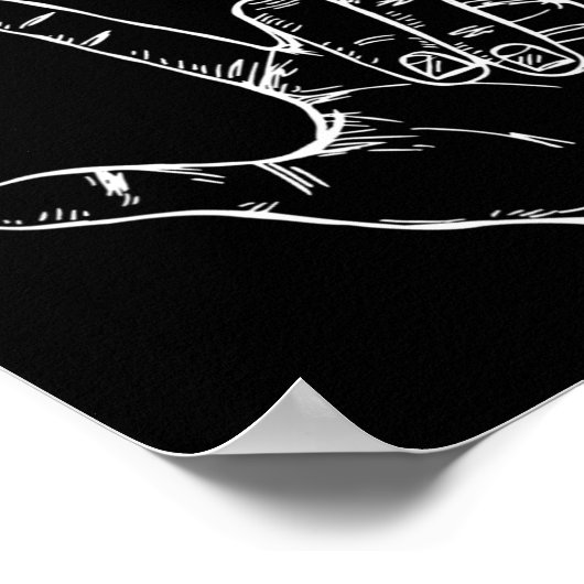 Ik hou van je handgebarentaal Butterfly Autism Awa Poster (Hoek)