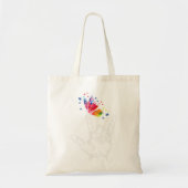 Ik hou van je handgebarentaal Butterfly Puzzle Pie Tote Bag (Voorkant)