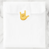 Ik hou van je handschrift - Emoji Ronde Sticker (Tas)