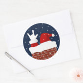 Ik hou van je handvorm ASL Santa Kerst sticker (Envelop)