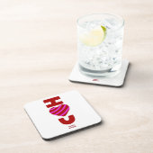 Ik hou van je harde plastic Onderzetter (Rechterzijde)