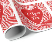 Ik hou van je hart cadeaupapier (Rol Hoek)