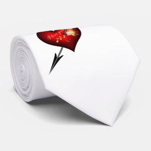 Ik hou van je hart en pijl stropdas