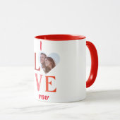 Ik hou van je hart foto Mok (Voorkant rechts)