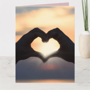 IK HOU VAN JE "HART HANDEN" FOTO WENSKAART KAART