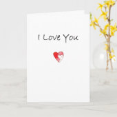 Ik hou van je hart kaart (Gele Bloem)