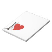 Ik hou van je - hart notitieblok (Linkerzijde)