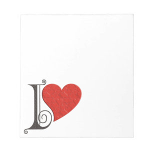 Ik hou van je - hart notitieblok
