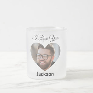 Ik hou van je hart personaliseren matglas koffiemok