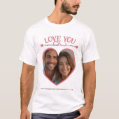 Ik hou van je hart romantische foto mannen t-shirt (Voorkant)