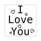 Ik hou van je hart rubberstempel (Afrduk)