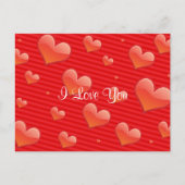 Ik hou van je, hart sjabloon, briefkaart (Voorkant)