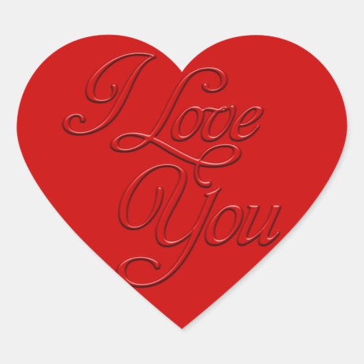 Ik hou van je hart sticker (Voorkant)