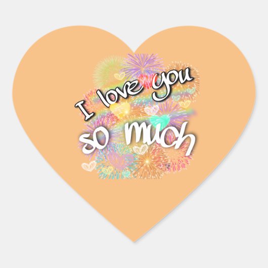 Ik hou van je hart sticker (Voorkant)