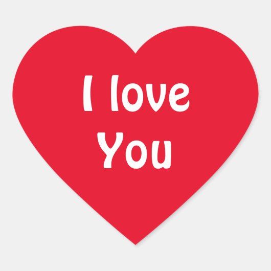 Ik hou van je hart sticker (Voorkant)