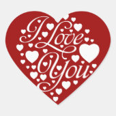 Ik hou van je hart sticker (Voorkant)