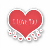 Ik hou van je hart sticker (Voorkant)