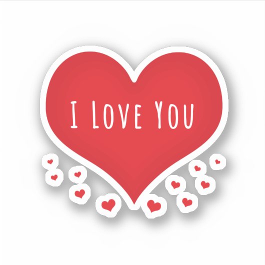 Ik hou van je hart sticker (Voorkant)