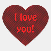 Ik hou van je! hart sticker (Voorkant)
