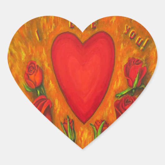 Ik hou van je hart sticker (Voorkant)