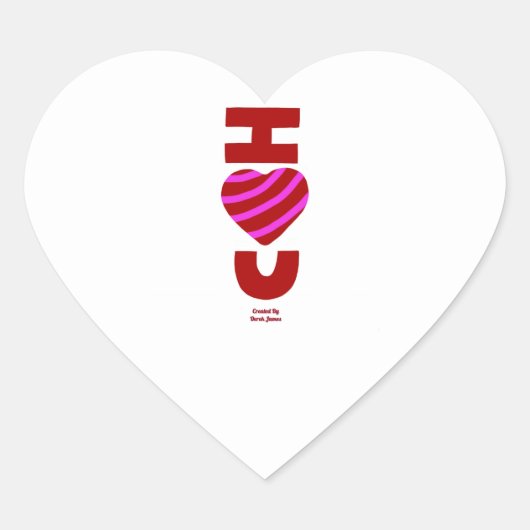 Ik hou van je hart Sticker (Voorkant)