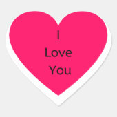 Ik hou van je hart sticker (Voorkant)