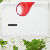 Ik hou van je hart theedoek (Gevouwen)