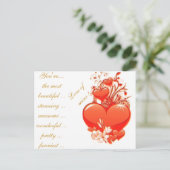 Ik hou van je hart valentijn romantische liefde feestdagenkaart (Staand voorkant)