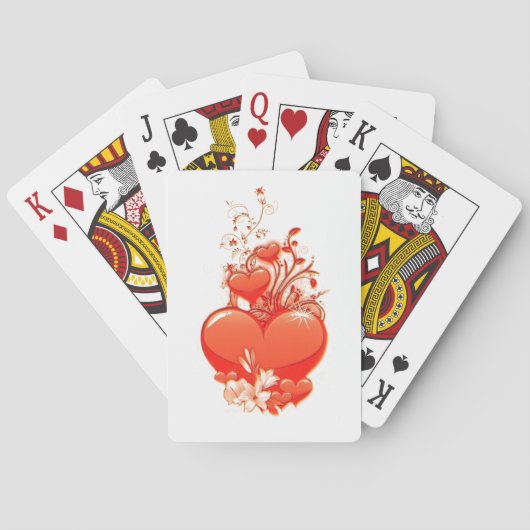 Ik hou van je hart valentijn romantische liefde speelkaarten (Achterkant)