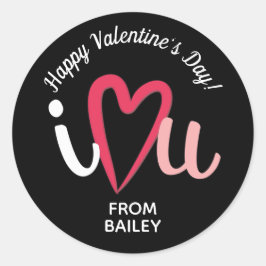 Ik hou van je hart Valentijnsdag Ronde Sticker