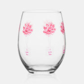 Ik hou van je hartballonnen Stemless wijnglas Wijnglas Zonder Voet (Links)