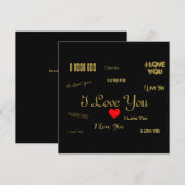 Ik hou van je Hartelijk dank Bedankkaart (Voorkant / Achterkant)