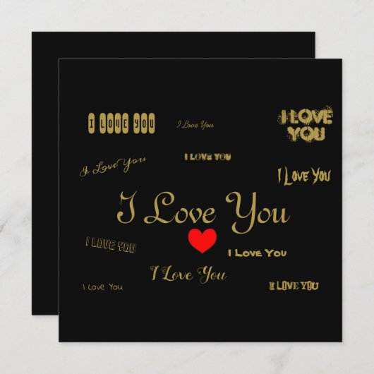 Ik hou van je Hartelijk dank Bedankkaart (Voorkant / Achterkant)