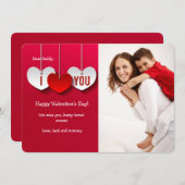 Ik hou van je harten Foto Valentijn Kaart (Voorkant / Achterkant)