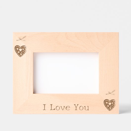 Ik hou van je harten op een touw gegraveerde lijstjes (Voorkant)