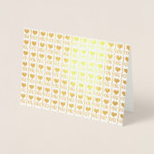 Ik hou van je, hartgoud folie kaarten (Voorkant)